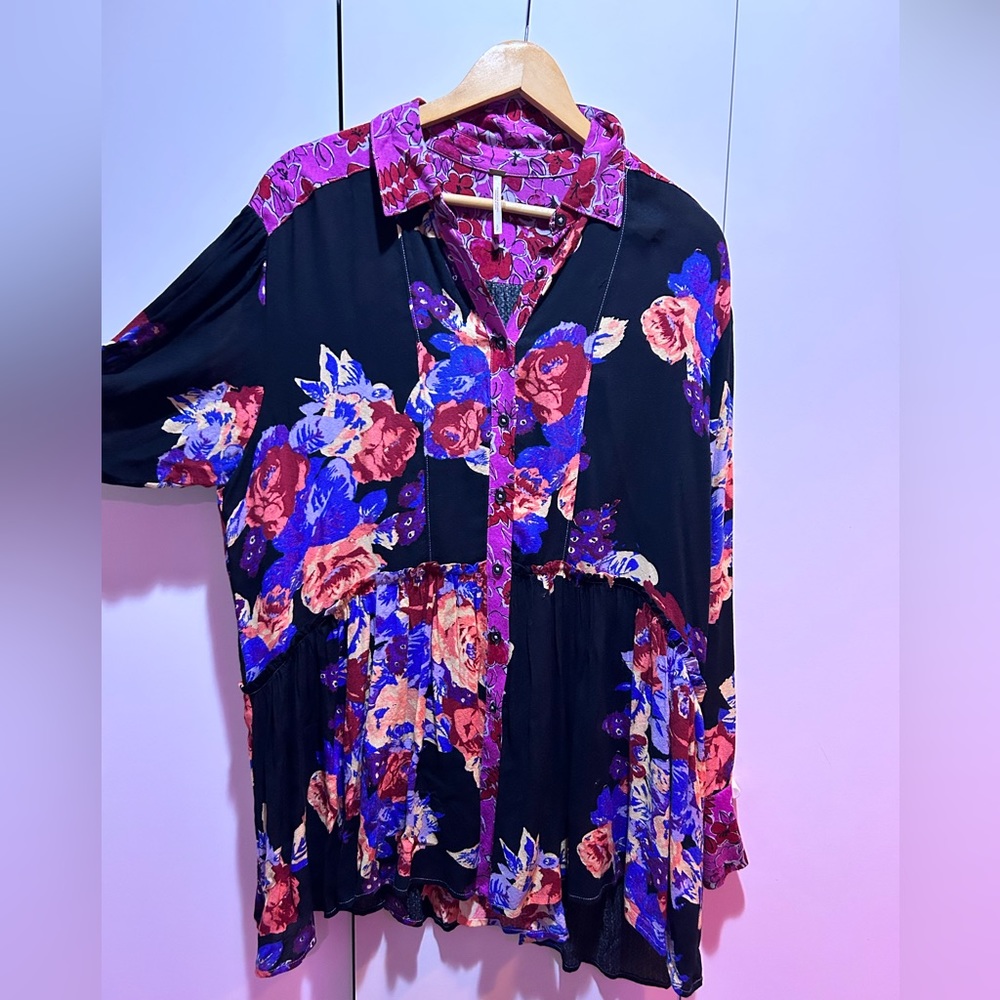 Free People 🌸 Babydoll flower print dress